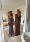 Flora maxi kjole - Brun