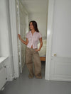 Selia lavtaljede baggy jeans - Taupe