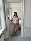 Selia lavtaljede baggy jeans - Taupe