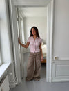 Selia lavtaljede baggy jeans - Taupe