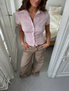 Selia lavtaljede baggy jeans - Taupe