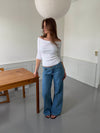 Ranya lavtaljede jeans - Blå
