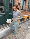 Tuva lavtaljede jeans - Lys denim