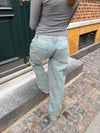 Tuva lavtaljede jeans - Lys denim