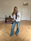 Yvina lavtaljede jeans - Lys denim