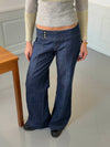 Dina lavtaljede jeans - Mørkeblå