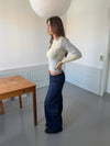 Dina lavtaljede jeans - Mørkeblå