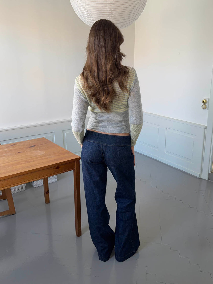 Dina lavtaljede jeans - Mørkeblå