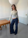 Dina lavtaljede jeans - Mørkeblå
