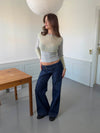 Dina lavtaljede jeans - Mørkeblå