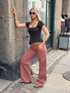 Audrena lavtaljede jeans - Rust