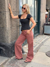 Audrena lavtaljede jeans - Rust