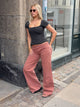 Audrena lavtaljede jeans - Rust