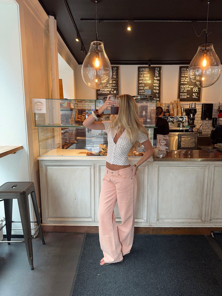 Emmaline lavtaljede jeans - Orange