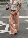 Emmaline lavtaljede jeans - Orange