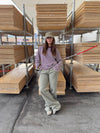 Tuva lavtaljede jeans - Sage grøn