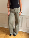 Tuva lavtaljede jeans - Sage grøn