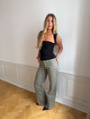 Tuva lavtaljede jeans - Sage grøn