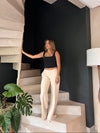 Britney lavtaljede suit bukser - Beige