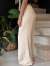 Britney lavtaljede suit bukser - Beige