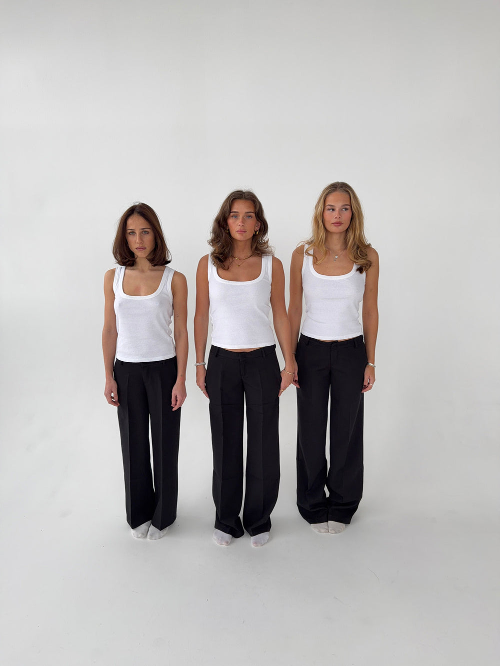 Britney lavtaljede suit bukser - Sort