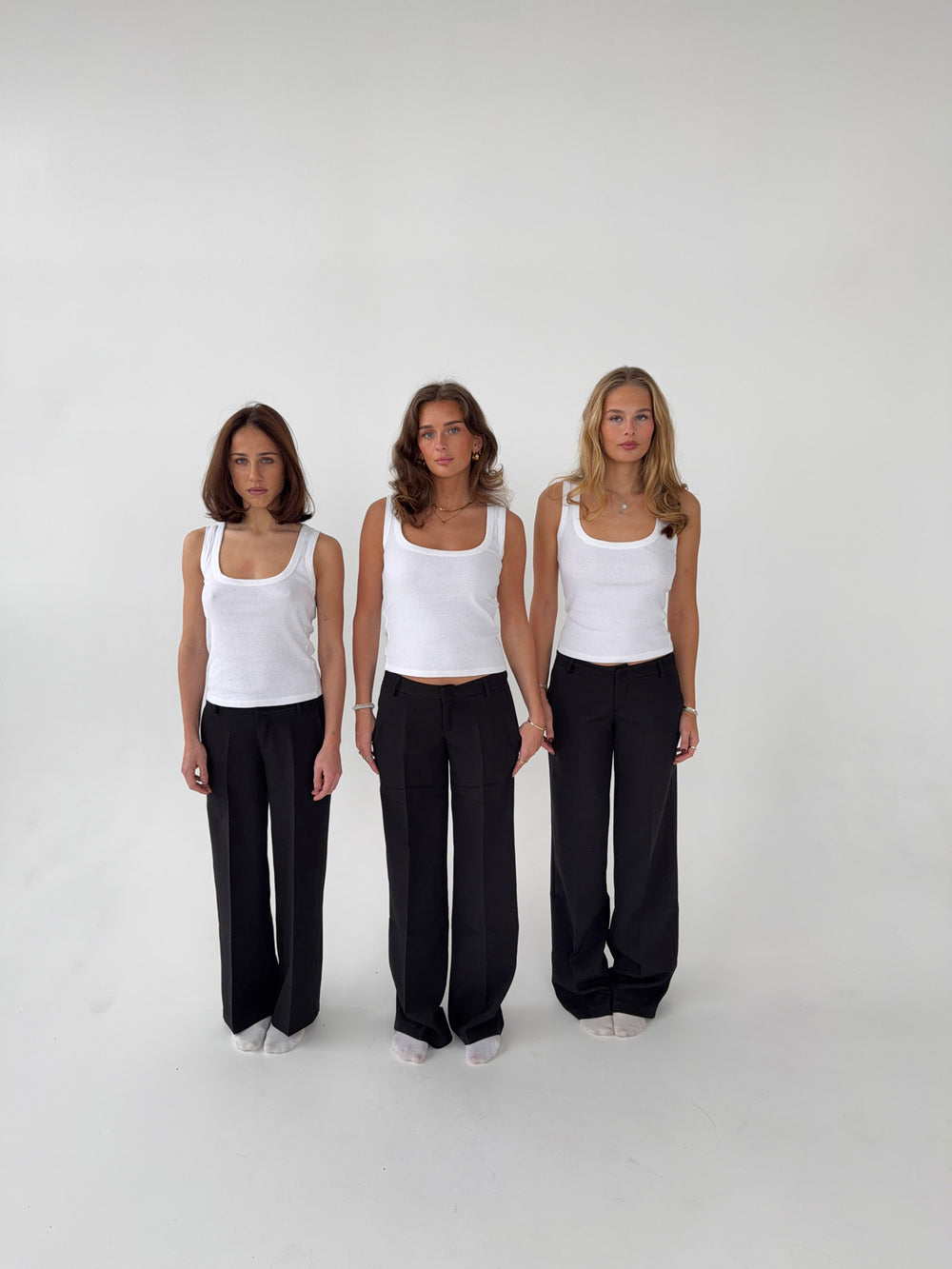 Britney lavtaljede suit bukser - Sort