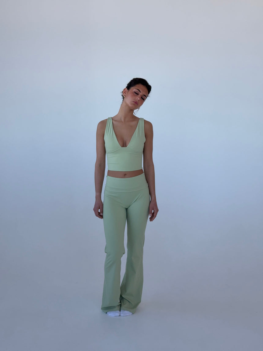 Essential flared pants - Matcha