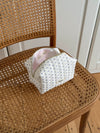 Honey lille toilettaske med prikker - Hvid/navy