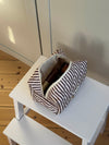 Honey lille toilettaske med striber - Beige/brun