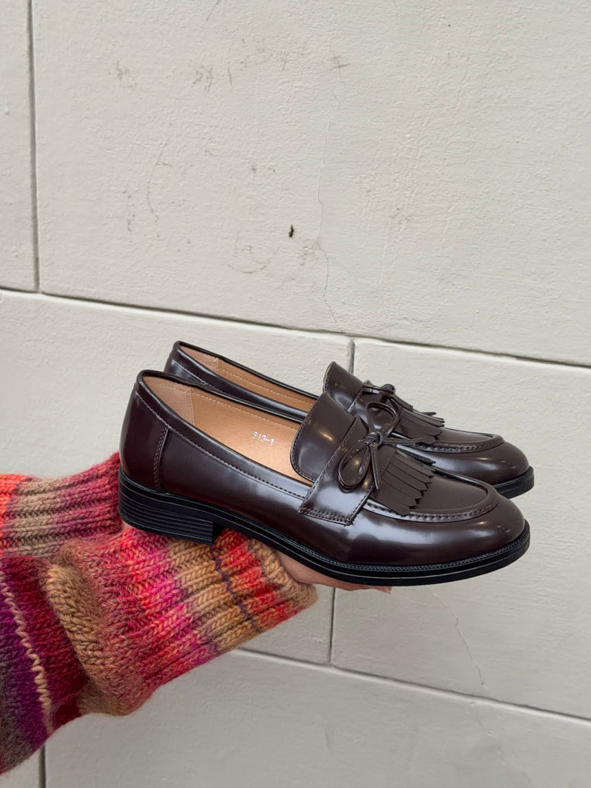 Samia loafers med detaljer - Brun