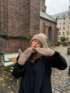 Fluffy handsker - Taupe