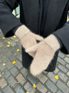 Fluffy handsker - Taupe