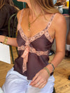 Malin Tomkins top - Brun/Orange
