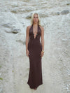 Favo maxi kjole - Brun
