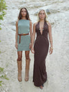 Favo maxi kjole - Brun
