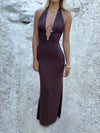 Favo maxi kjole - Brun