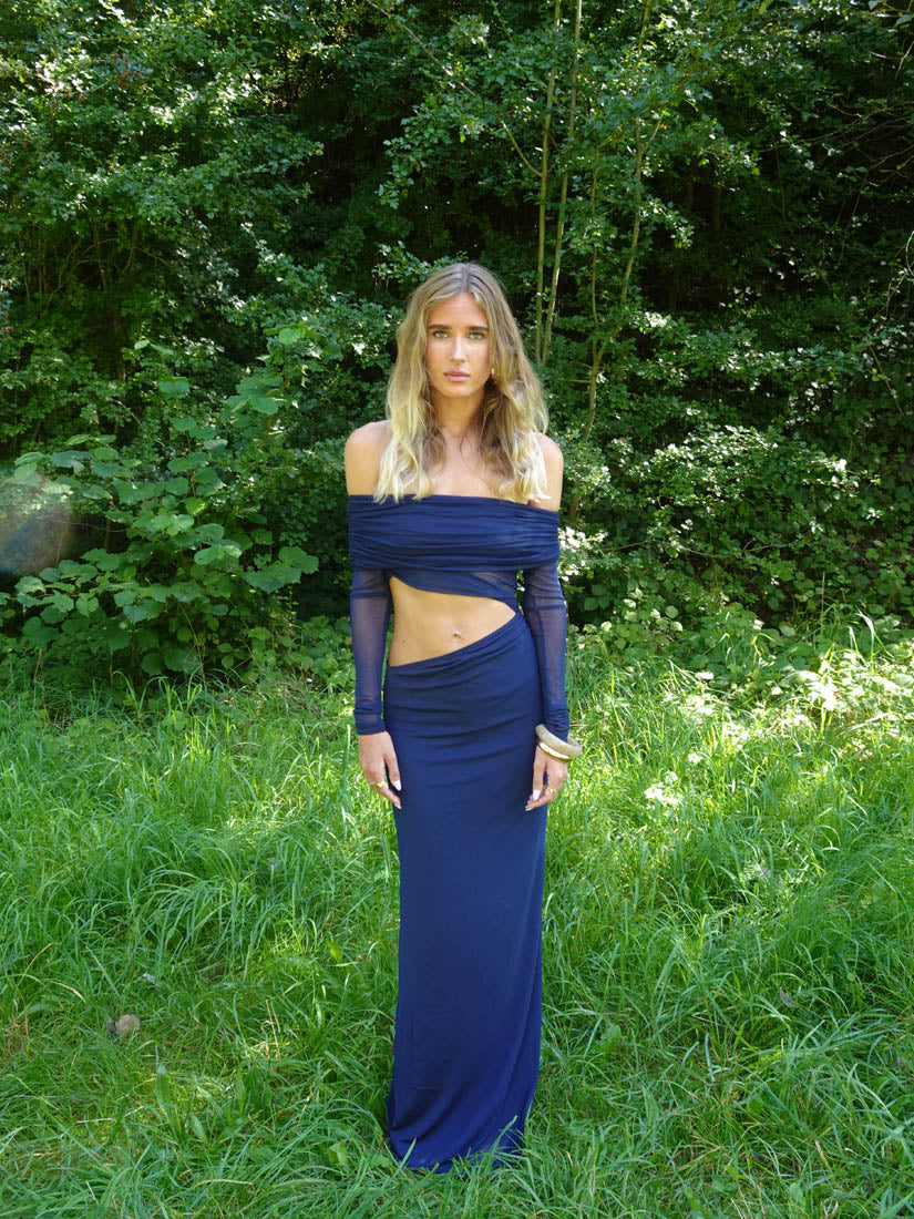 Delora maxi kjole - Navy