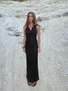 Sesia maxi blonde kjole - Sort