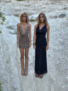 Sesia maxi blonde kjole - Sort
