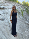 Sesia maxi blonde kjole - Sort