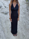 Sesia maxi blonde kjole - Sort
