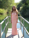 Darcy maxi kjole med mønster - Pink