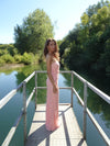 Darcy maxi kjole med mønster - Pink