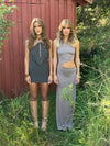 Baili maxi kjole med snit - Beige