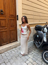 Sefina maxi strikket nederdel - Beige
