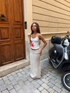 Sefina maxi strikket nederdel - Beige
