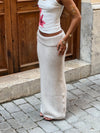 Sefina maxi strikket nederdel - Beige