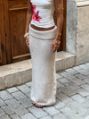 Sefina maxi strikket nederdel - Beige