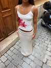 Sefina maxi strikket nederdel - Beige