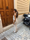 Sefina maxi strikket nederdel - Beige